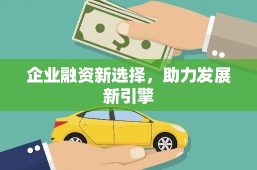 北门企业融资新选择，助力发展新引擎