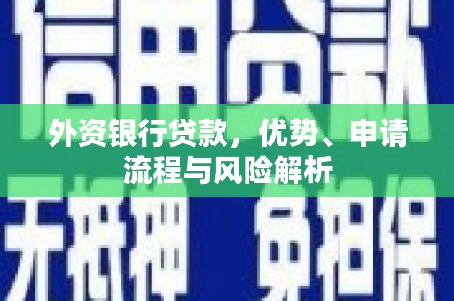 北门外资银行贷款，优势、申请流程与风险解析