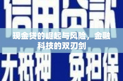 北门现金贷的崛起与风险，金融科技的双刃剑