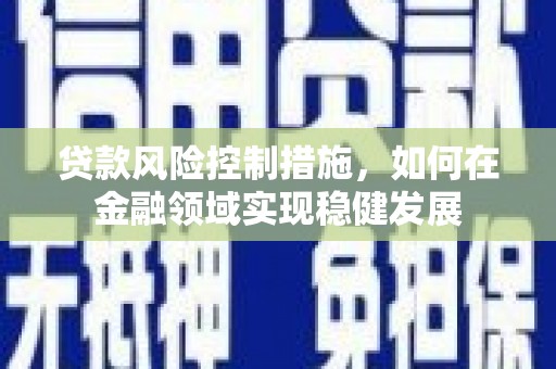 北门贷款风险控制措施，如何在金融领域实现稳健发展
