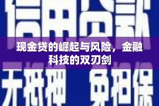 北门现金贷的崛起与风险，金融科技的双刃剑