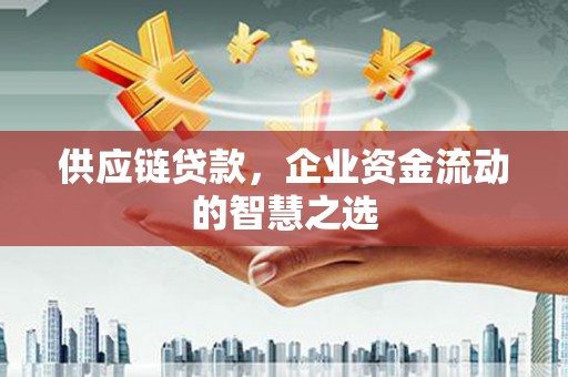 北门供应链贷款，企业资金流动的智慧之选