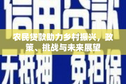 北门农民贷款助力乡村振兴，政策、挑战与未来展望