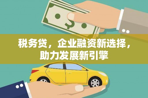 北门税务贷，企业融资新选择，助力发展新引擎