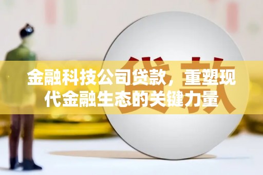 北门金融科技公司贷款，重塑现代金融生态的关键力量