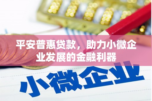 北门平安普惠贷款，助力小微企业发展的金融利器