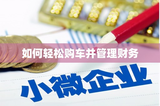 北门如何轻松购车并管理财务