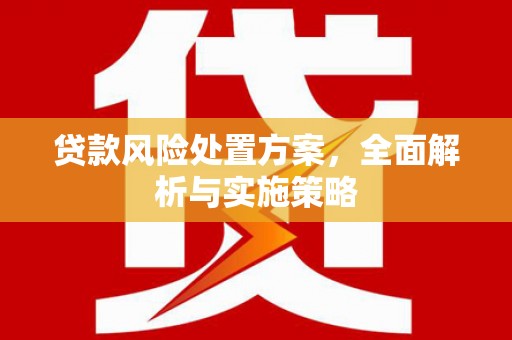 北门贷款风险处置方案，全面解析与实施策略